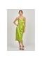 Dans Kadın Saten Araboy Abiye Elbise 5271208 Fıstık Yeşili Yeşil