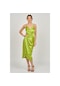 Dans Kadın Saten Araboy Abiye Elbise 5271208 Fıstık Yeşili Yeşil
