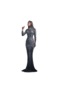 Kadın Fileli Uzun Kollu İnce Abiye Elbise Siyah
