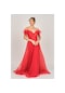 Ömür Inn Kadın Kol Detaylı Uzun Abiye Elbise 6452161 Kırmızı Kırmızı