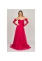Saygın Kadın Straplez Uzun Abiye Elbise 0992461 Kırmızı Kırmızı
