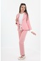 Kız Çocuk Pudra Takım Elbise-ceket Pantolon Bluz 3'lü Set