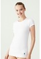 U.S. Polo Assn. Kadın Beyaz Kısa Kollu Yuvarlak Yaka T-Shirt 66002