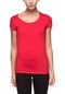 U.S. Polo Assn. Kadın Kırmızı Derin Yuvarlak Yaka T-Shirt 66003