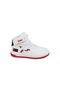 Jump 27834 Cırtlı Yüksek Bilekli Beyaz - Kırmızı Üniseks Çocuk Sneaker Günlük Spor Ayakkabı