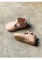 Little George Tokalı Unisex Deri İlk Adım Çocuk Ayakkabısı Pudra