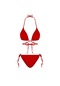 Beria Kadın Çapraz Bağlama Detaylı Üçgen Ipli Kırmızı Bikini Takı Kırmızı