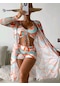 Yaz Bayan Moda Bikini Üç Parçalı Set - Turuncu - Wr409409
