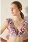 Penti Filipa Deep Çiçek Desenli Fırfırlı Bikini Üstü