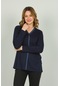 Detay Triko Kadın V Yaka Taş Detaylı Uzun Kol Bluz 4506 Lacivert