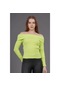 Gabria Kadın Kayık Yaka Bluz Neon Yeşil