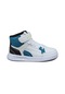 Jump 29185 Cırtlı Yüksek Bilekli Beyaz - Mavi Kız Çocuk Sneaker Günlük Spor Ayakkabı