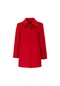 Gala-Xi Ceket Yaka Rahat Kesim Cepli Kırmızı Kadın Kaban 21211111