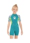 Çocuk Dalgıç Kıyafeti Kısa Kollu Güneş Koruyucu Şık Mayo Yeşil L