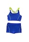 Endeep Kız Çocuk Şortlu Mavi Yüzücü Bikini Takımı Mavi