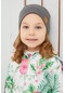Kız Bebek Çocuk Füme Şapka Bere El Yapımı Rahat Cilt Dostu %100 Pamuklu Kaşkorse -7219-Füme