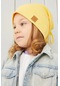 Kız Bebek Çocuk Şapka Bere El Yapımı Rahat Cilt Dostu %100 Pamuklu Kaşkorse -7224-sarı