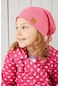 Kız Bebek Çocuk Şapka Bere El Yapımı Rahat Cilt Dostu %100 Pamuklu Kaşkorse - 7226 - Pembe