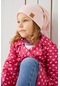 Kız Bebek Çocuk Şapka Bere El Yapımı Rahat Cilt Dostu %100 Pamuklu Kaşkorse  - 7227 - Pudra
