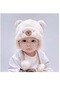 Lbw 5-24 Aylık Erkek Ve Kız Bebekler Için Kış Sevimli Ve Süper Sevimli Peluş Şapka, Kış Sıcak Çocuk Kulak Koruyucu Şapka - Beyaz - Gümüş