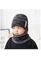 Ww Kış Şapkası Kazak Şapka Eşarp Takım Elbise Artı Kadife Kalınlaşmış Yün Şapka Erkekler Avrupa Ve Amerikan Sonbahar Ve Kış Erkek Örme Şapka -açık Pembe - Siyah