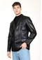 Dericlub E2246 Gerçek Deri Erkek Blazer Ceket-Siyah