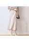 Ikkb Kadın Rahat Moda Tüm Maç Orta Uzunlukta Etek Kirli Beyaz