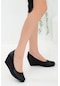 Cilt Siyah Kadın Dolgu Topuklu Ayakkabı-1826-Siyah