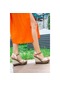 Fox Shoes Bej Kadın Dolgu Topuklu Ayakkabı 9674070905