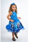 Elsa Çantalı Taçlı Kız Çocuk Karakter Elbise Aby996
