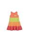 Lovetti Fos.Turuncu+Fos.Fuşya Kız Çocuk Renkli Büzgülü Askılı Elbise 5983W0101
