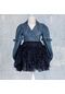 Kot Ceketli Kız Çocuk Elbisesi Pembe - Lacivert