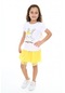Kinderos 304391 Tavşanlı Kurdelalı Tüllü Çocuk Elbise Sarı