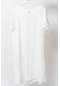 Kadın Aerobin Kumaş Yazlık Elbise Beyaz Rengi-Beyaz