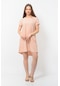 Kadın Aerobin Kumaş Yazlık Elbise Toz Pembe Rengi-Toz Pembe