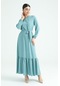 Modaplaza Kadın Kuşaklı Elbise 6012- Mint Yeşili K22MWISHN6012ELBSMİNT