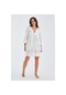 Peraluna Hiromi Dress %100 Pamuk 3/4 Kol Diz Hizası Yazlık Kadın Beyaz