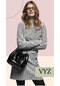 VYZ Fashion Kadın Premium Marka Kare Yaka Tüvit Kumaş Elbise