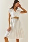 Xhan Beyaz Kruvaze Yaka Fisto Kemerli Elbise 5yxk6-48331-01