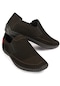 Bay Pablo F37 Siyah Nubuk Hakiki Deri Bağcıksız Erkek Ayakkabı-Siyah
