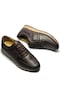 Büyük Saat Kahverengi Erkek %100 Deri El Yapımı Günlük  Ayakkabı