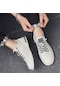 Erkek Ayakkabıları Yeni Bahar Erkek Gündelik Deri Ayakkabı Kore Tarzı Modaya Uygun Çok Yönlü Modaya Uygun Ayakkabılar Erkek Beyaz Spor Ayakkabıları - Kirli Beyaz