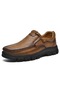 Erkek Deri Outdoor Yürüyüş Günlük Ayakkabı - Sarı Kahverengi