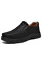 Erkek Deri Outdoor Yürüyüş Günlük Ayakkabı-siyah