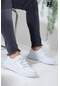 Hakiki Deri Bağcıklı Beyaz Erkek Casual Ayakkabı-1551-Beyaz