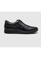Hakiki Deri Siyah Bağcıklı Erkek Günlük Ayakkabı-Siyah (521642574)