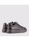 Hakiki Deri Siyah Bağcıklı Erkek Spor Ayakkabı-Siyah (521650900)
