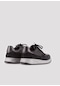 Hakiki Deri Siyah Bağcıklı Erkek Spor Ayakkabı-Siyah (521650923)