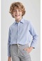 Defacto Erkek Çocuk Mavi Uzun Kollu Oxford Okul Gömleği W3215A623SMBE343