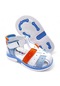 Beebron Ortopedik Erkek Bebek Sandaleti Cayman Serisi Cym2404b Beyaz Mavi Turuncu